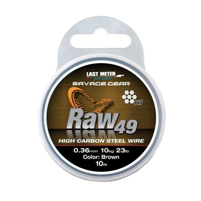 Savage Gear Raw49 0.36mm 11kg 24lb Uncoated Brown 10m i gruppen Krok & Småplock / Tafsar & Tafsmaterial / Tafsmaterial / Wire hos Sportfiskeprylar.se (54892)