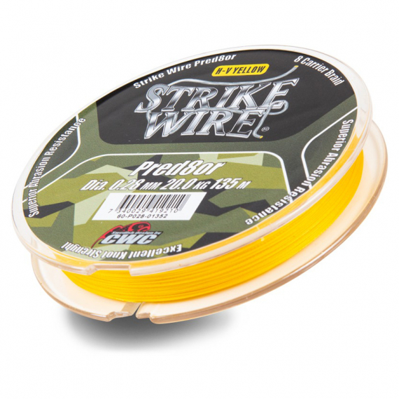 Strike Wire Predator X8 - 135m, H-V Yellow i gruppen Fiskelinor / Flätlinor & Superlinor hos Sportfiskeprylar.se (60-P032-01352r)