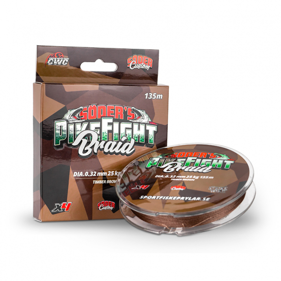 Söder PikeFight Braid X4 135m, Timber Brown i gruppen Fiskelinor / Flätlinor & Superlinor hos Sportfiskeprylar.se (60-SPE028-01350r)