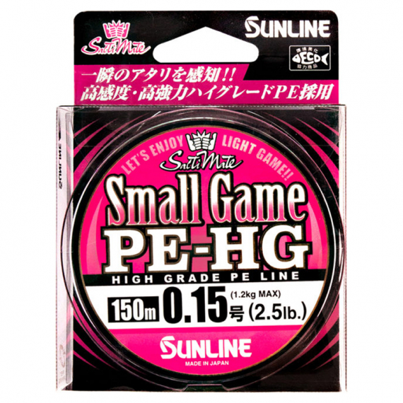 Sunline Small Game PE HG 150m Pink - 4,2kg/10LB i gruppen Fiskelinor / Flätlinor & Superlinor hos Sportfiskeprylar.se (60092360)