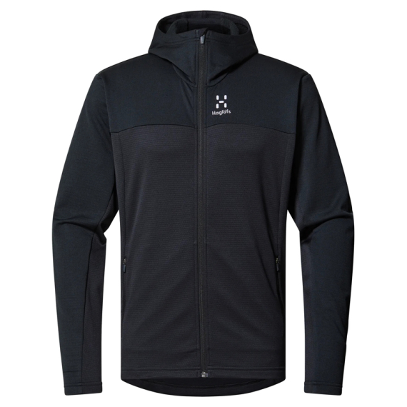 Haglöfs Lark Mid Hood Men True Black i gruppen Kläder & Skor / Kläder / Tröjor / Hoodies hos Sportfiskeprylar.se (6065662C5020r)
