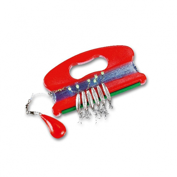 Fladen Makrillharpa Flasher Plastvinda 6 Krokar m. Glitter i gruppen Fiskedrag / Havsfiskebeten / Häcklor & Havsfiskeriggar hos Sportfiskeprylar.se (643)