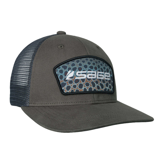 Sage Patch Trucker Green - Brown Trout One Size i gruppen Kläder & Skor / Kepsar & Huvudbonader / Kepsar / Truckerkepsar hos Sportfiskeprylar.se (7248-402-OS)