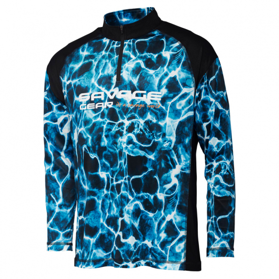 Savage Gear Marine UV Long Sleeve Tee, Sea Blue i gruppen Kläder & Skor / Kläder / Tröjor / Långärmade T-shirts hos Sportfiskeprylar.se (73664r)