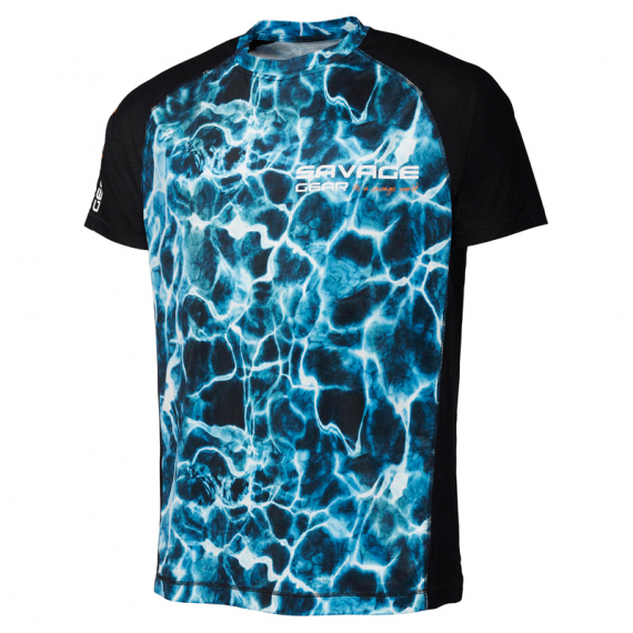Savage Gear Marine UV T-Shirt, Sea Blue i gruppen Kläder & Skor / Kläder / T-shirts hos Sportfiskeprylar.se (73669r)