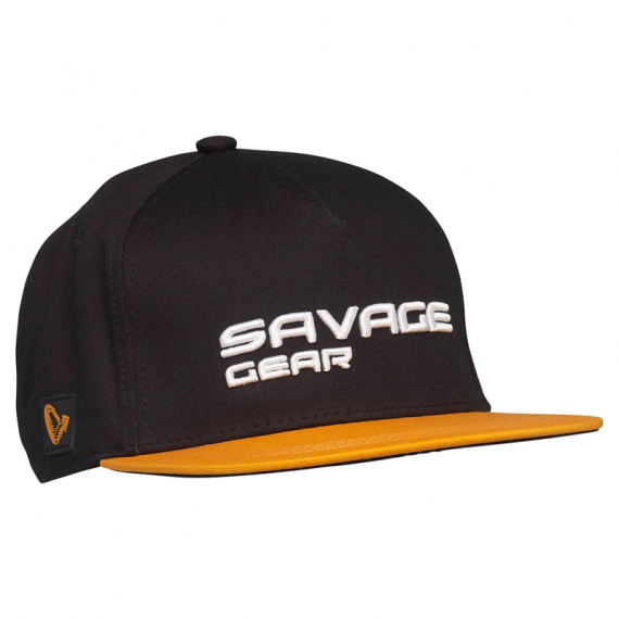 Savage Gear Flat Peak 3D Logo Cap, Black Ink i gruppen Kläder & Skor / Kepsar & Huvudbonader / Kepsar / Snapbackkepsar hos Sportfiskeprylar.se (73713)