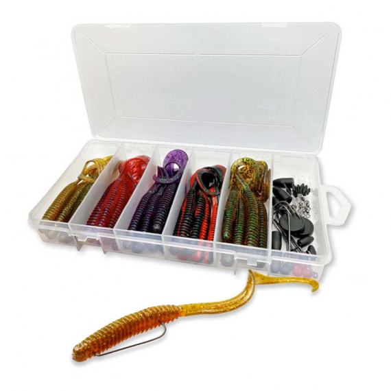 Savage Gear Rib Worm Kit One Size Mix Colors 60pcs i gruppen Fiskedrag / Betespaket hos Sportfiskeprylar.se (74015)