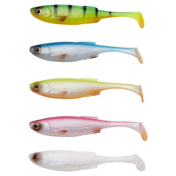 Savage Gear Craft Shad 10cm 6g (5-pack) - Dark Water Mix i gruppen Fiskedrag / Jiggar & Gummibeten / Abborrjiggar & Gösjiggar hos Sportfiskeprylar.se (74099)