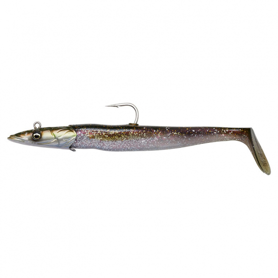 Savage Gear Sandeel V2 23.5cm 175g - Green Silver 2+1 i gruppen Fiskedrag / Jiggar & Gummibeten / Gäddjiggar hos Sportfiskeprylar.se (74194)