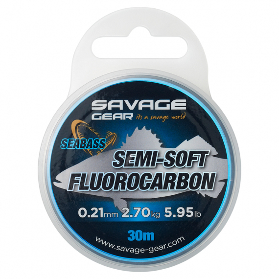 Savage Gear Semi-Soft Fluorocarbon Seabass 30m i gruppen Krok & Småplock / Tafsar & Tafsmaterial / Tafsmaterial / Tafsmaterial Fluorocarbon hos Sportfiskeprylar.se (74485r)