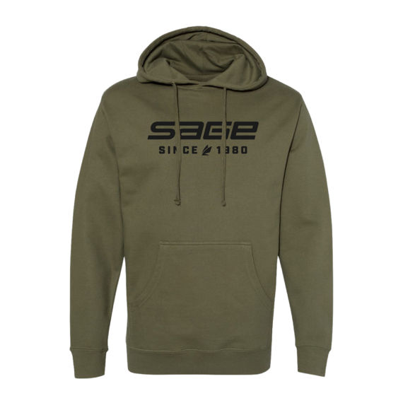 Sage Since 190 Hoody Army i gruppen Kläder & Skor / Kläder / Tröjor / Hoodies hos Sportfiskeprylar.se (7470-02r)