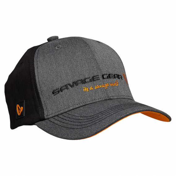 Savage Gear Strike Cap Onesize Grey Melange/Black i gruppen Kläder & Skor / Kepsar & Huvudbonader / Kepsar / Dad Caps hos Sportfiskeprylar.se (76689)