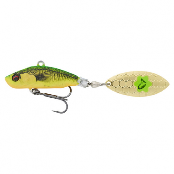Savage Gear 3D Sticklebait Tailspin 8cm, 18g Sinking - Firetiger i gruppen Fiskedrag / Vibrationsbeten hos Sportfiskeprylar.se (76819)
