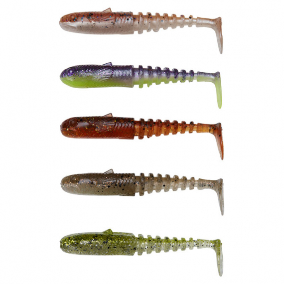 Savage Gear Gobster Shad 9cm 9g (5-Pack) - Clear Water Mix i gruppen Superdeals-se / Paketpris hos Sportfiskeprylar.se (76954)