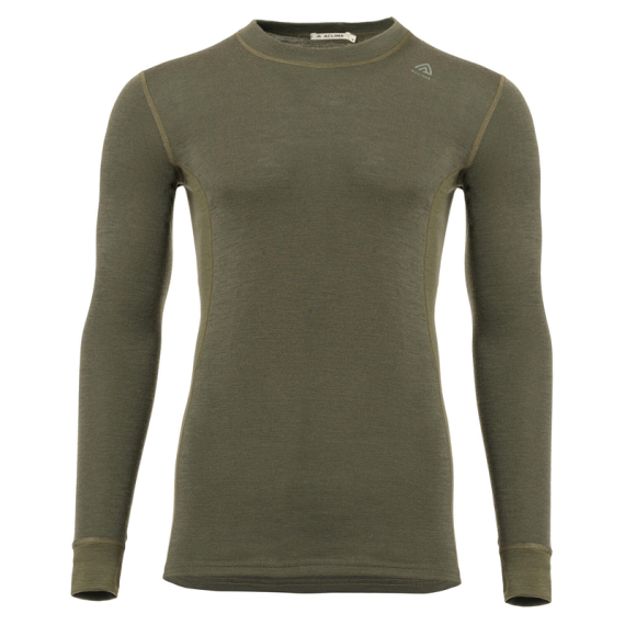 Aclima WarmWool Crewneck M\'s Olive Night i gruppen Kläder & Skor / Kläder / Underställ & Underkläder / Underställströjor hos Sportfiskeprylar.se (90-105580r)