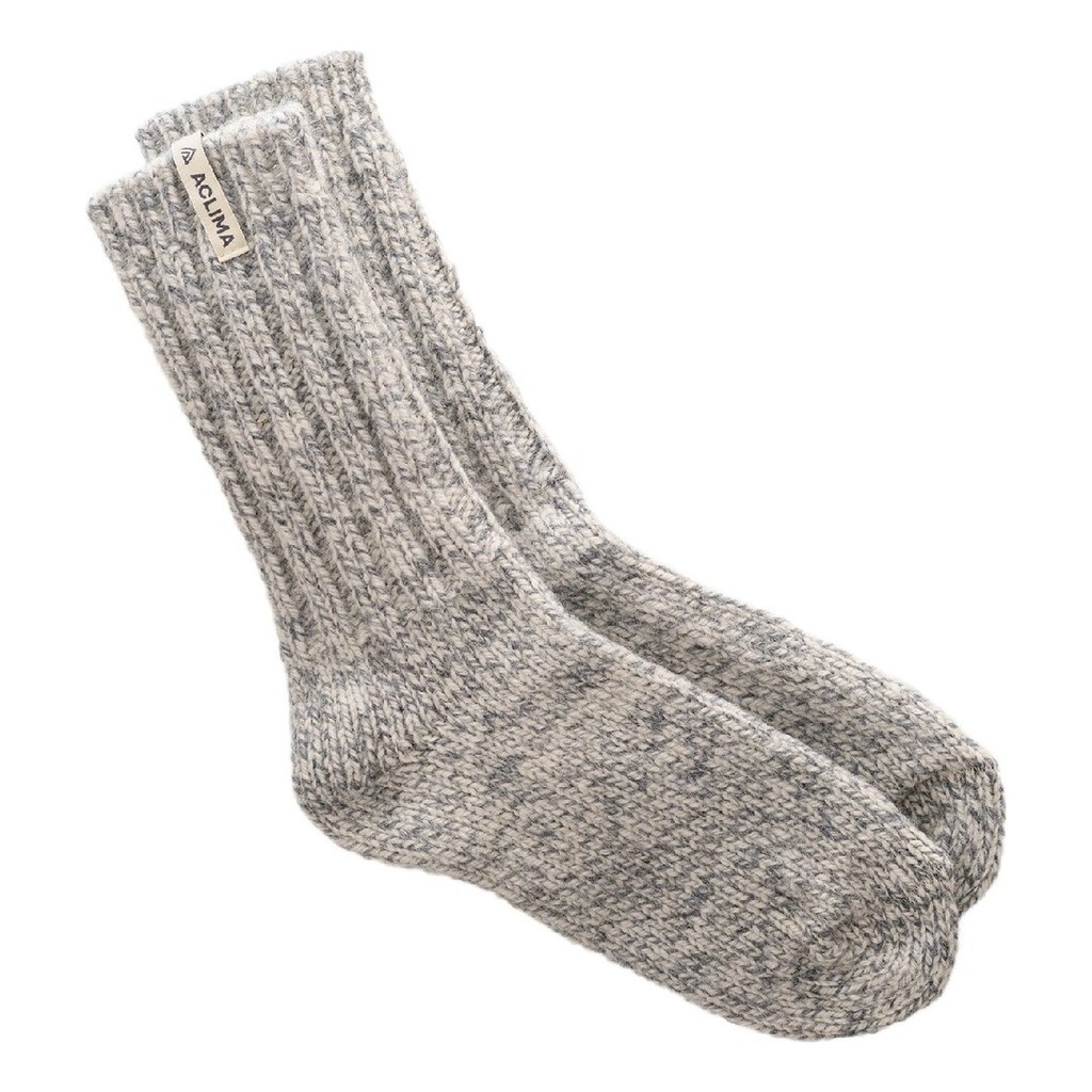 Aclima Norwegian Wool Socks Grey / White i gruppen Kläder & Skor / Kläder / Underställ & Underkläder / Strumpor hos Sportfiskeprylar.se (90-107363r)