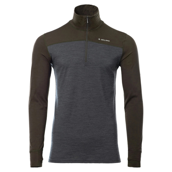 Aclima LightWool 180 Polo w/zip M\'s Tarmac/Marengo i gruppen Kläder & Skor / Kläder / Underställ & Underkläder / Underställströjor hos Sportfiskeprylar.se (90-109696r)