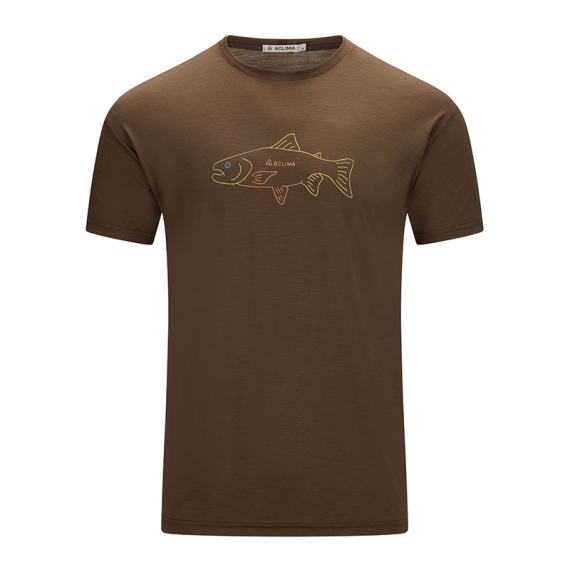 Aclima LightWool 140 Classic Tee Salmon M\'s Dark Earth i gruppen Kläder & Skor / Kläder / T-shirts hos Sportfiskeprylar.se (90-111546r)