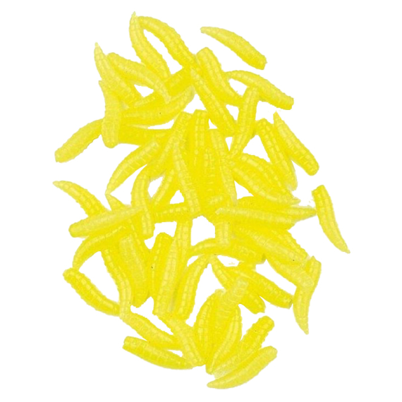 Behr Artificiell Maggot - Fluo Gul - Fiskedrag - Boilies, Krokbeten - Mäsk - Plastbeten