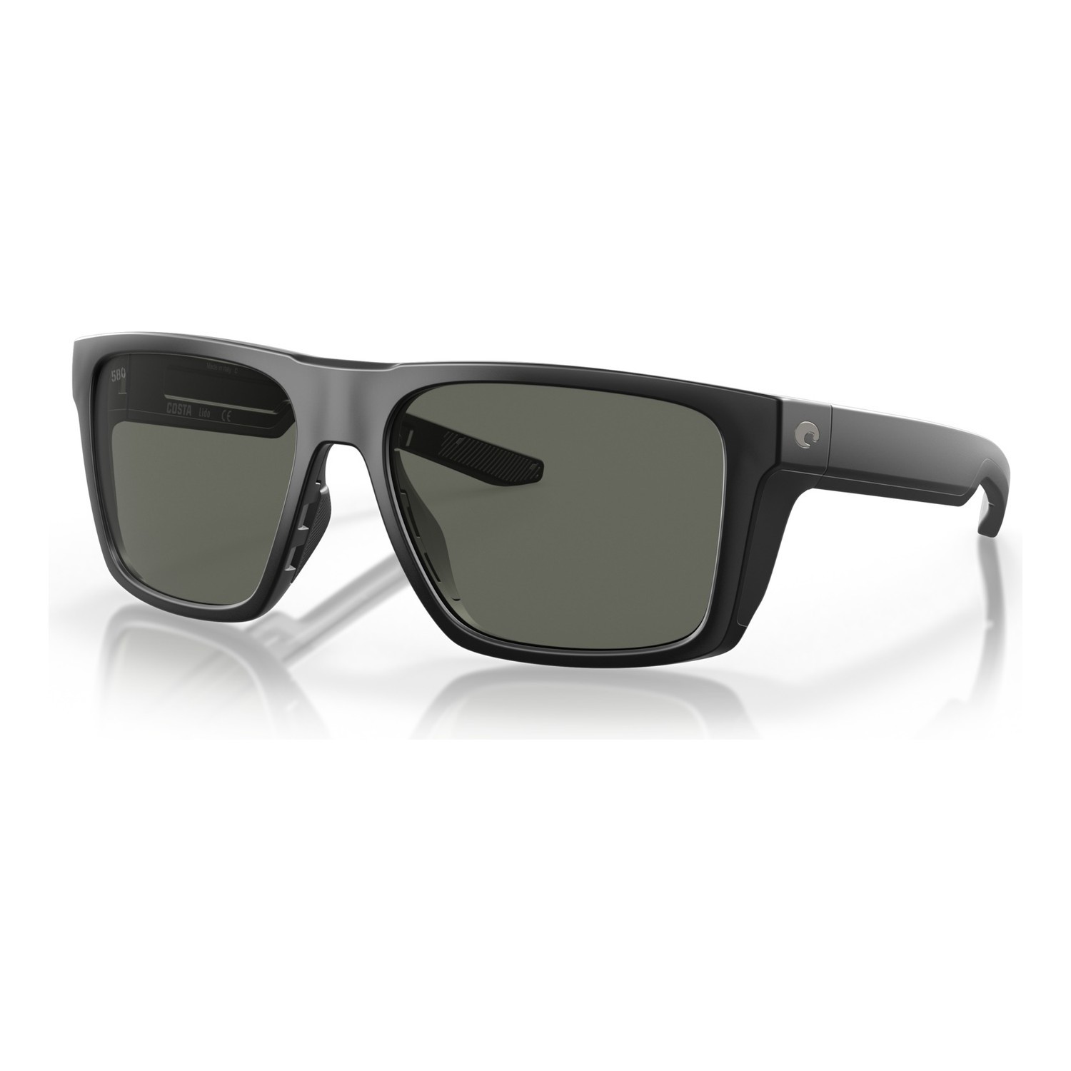 Costa Lido-Matte Black-Gray 580G i gruppen Kläder & Skor / Solglasögon / Polariserade Solglasögon hos Sportfiskeprylar.se (91040457)