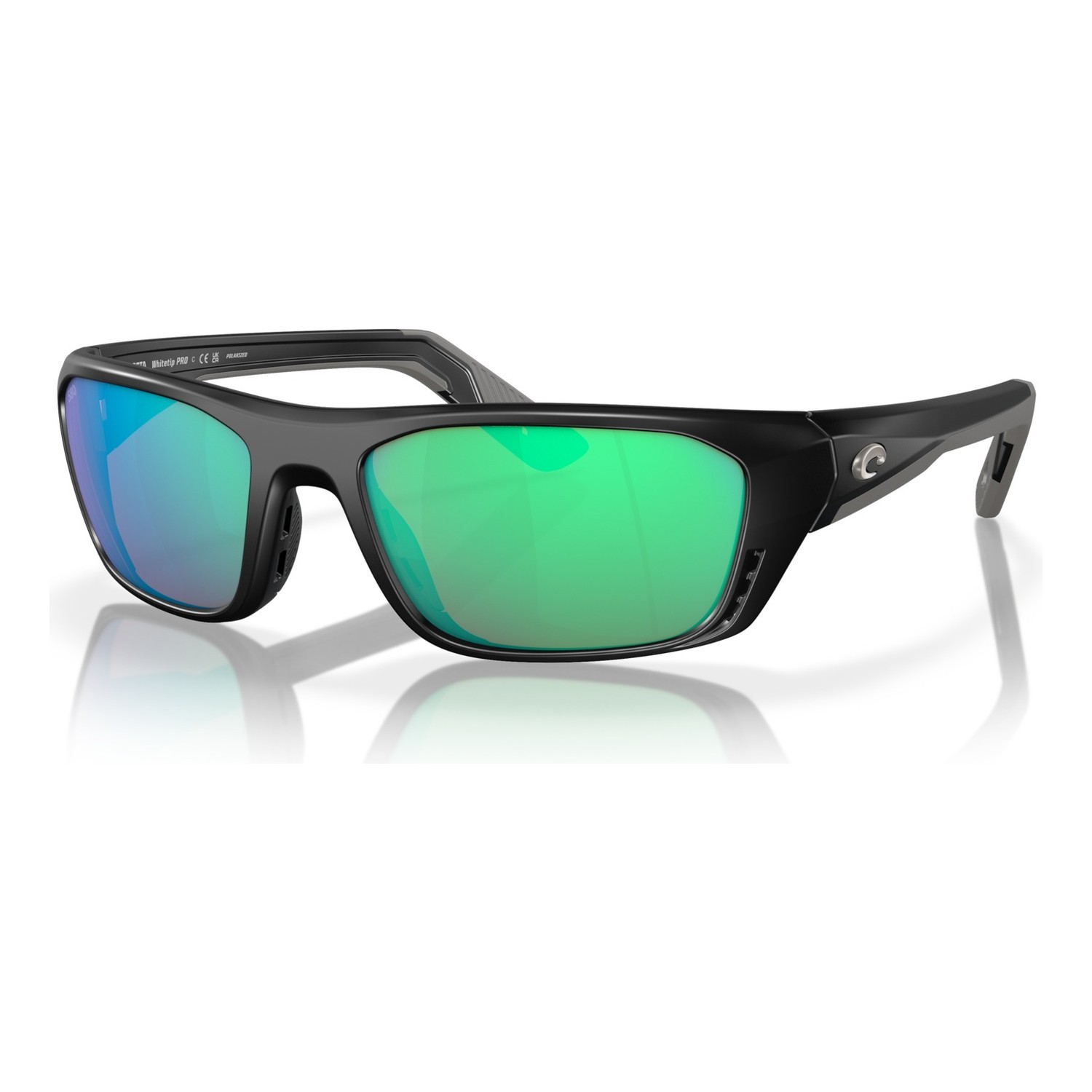 Costa Whitetip Pro-Matte Black-Green Mirror 580G i gruppen Kläder & Skor / Solglasögon / Polariserade Solglasögon hos Sportfiskeprylar.se (91150257)