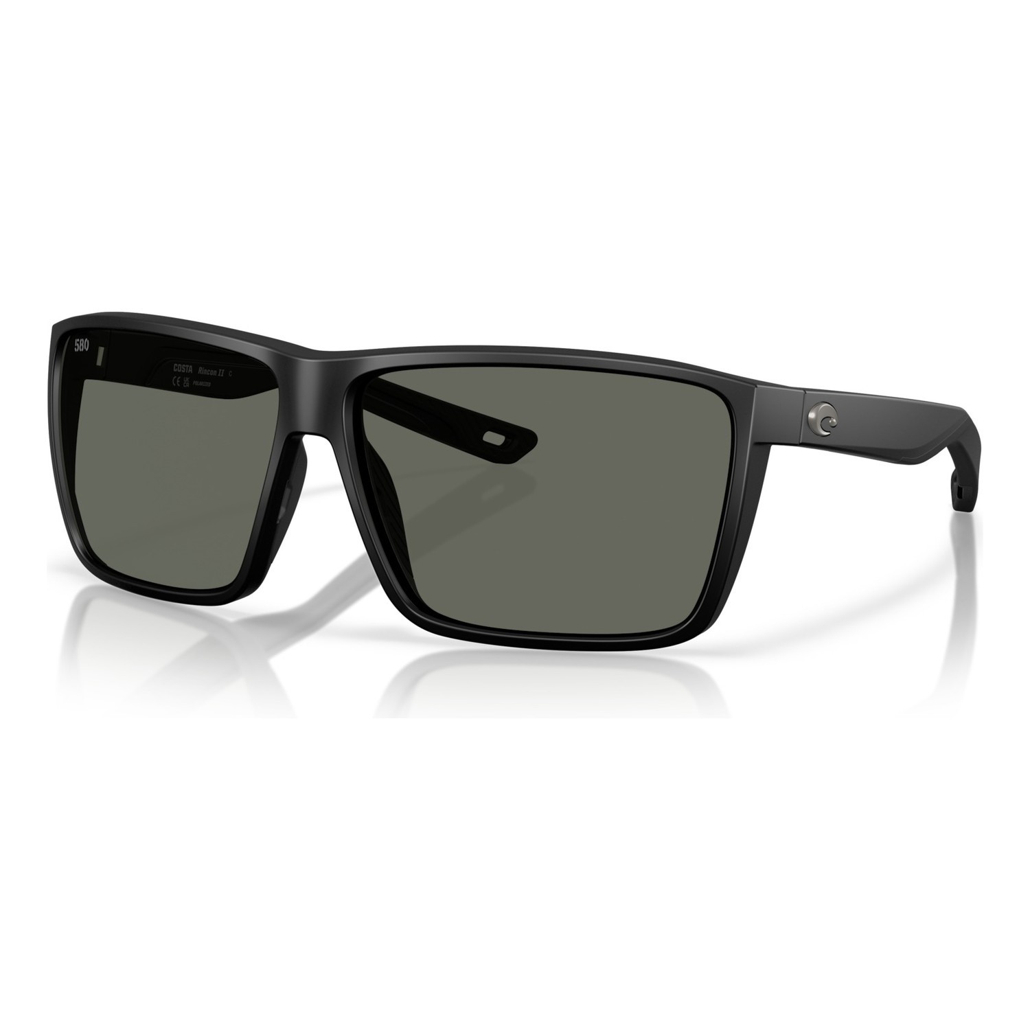 Costa Rincon II - Matte Black - Gray 580G i gruppen Kläder & Skor / Solglasögon / Polariserade Solglasögon hos Sportfiskeprylar.se (91210164)