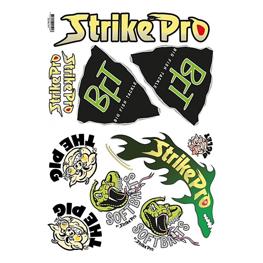 CWC Sticker Kit, BFT, Pig, Strike Pro - A4 i gruppen Övrigt / Klistermärken & Dekaler hos Sportfiskeprylar.se (93-CWC-KIT1)