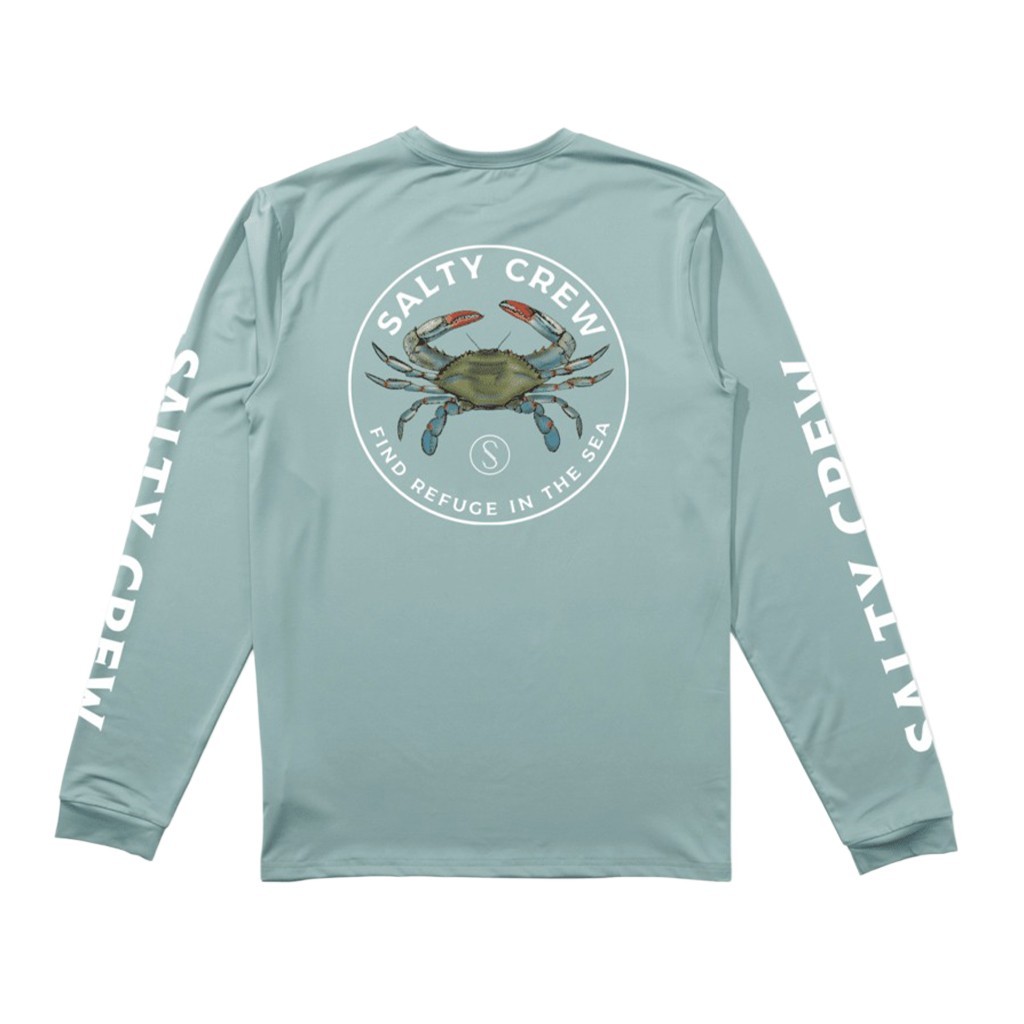 Salty Crew Blue Crabber L/S Sunshirt MACKEREL i gruppen Kläder & Skor / UV-kläder hos Sportfiskeprylar.se (9334966015923r)