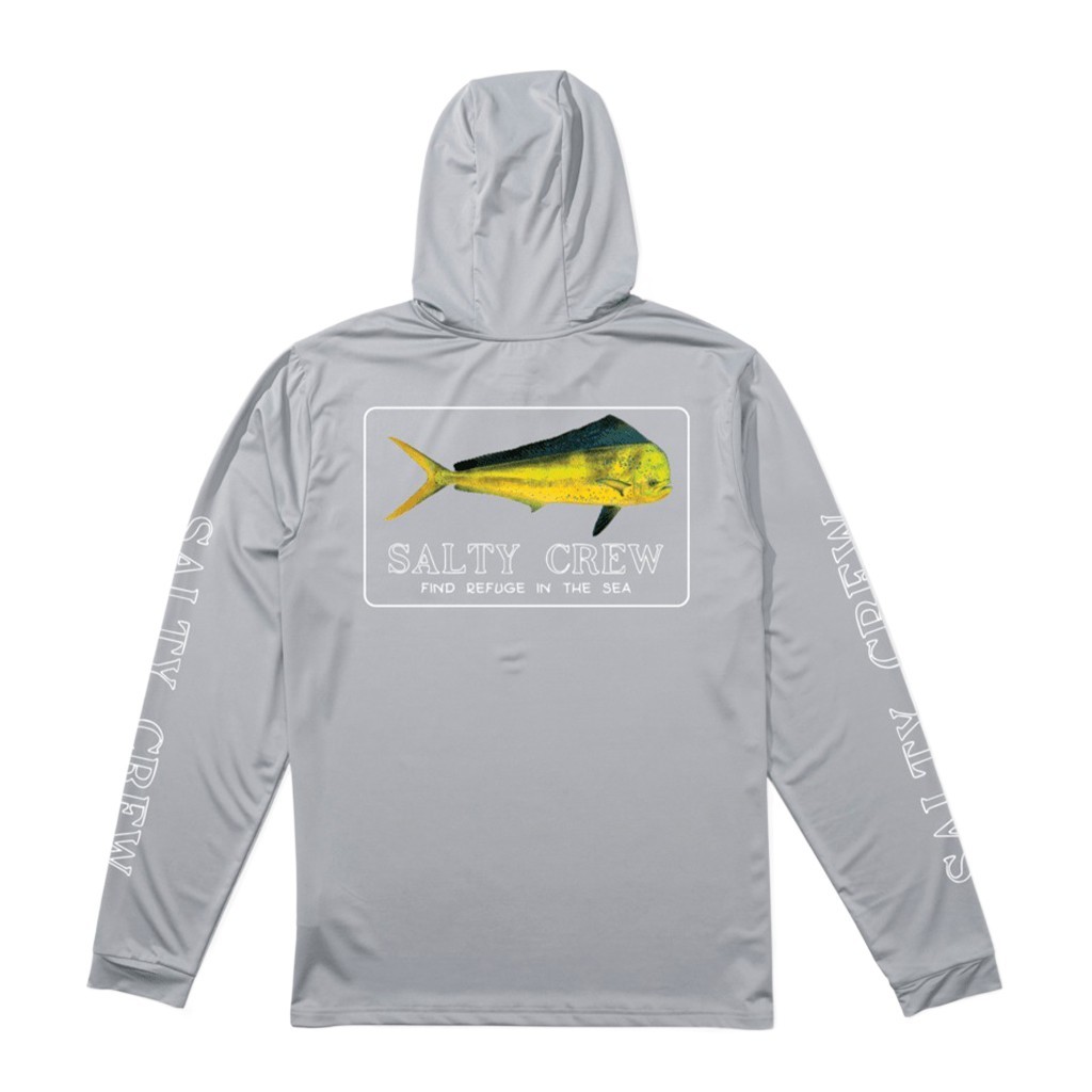 Salty Crew Golden Mahi Hood Sunshirt Silver i gruppen Kläder & Skor / UV-kläder hos Sportfiskeprylar.se (9334966016364r)