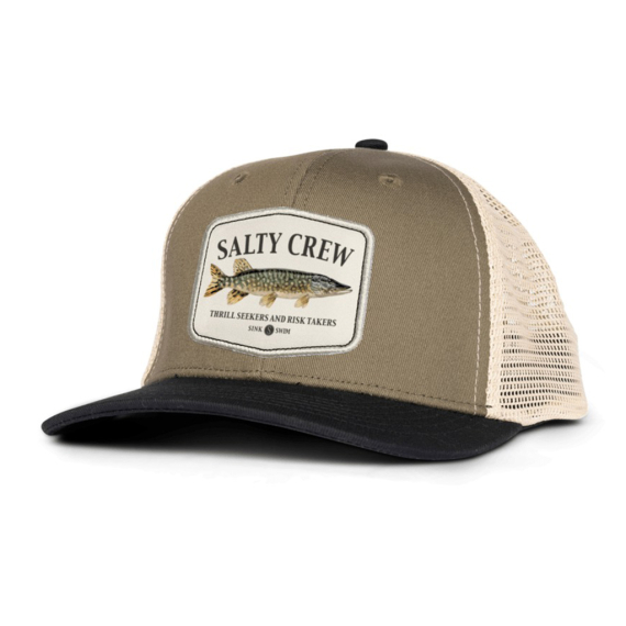 Salty Crew Euro Pike Trucker Oliveblack i gruppen Kläder & Skor / Kepsar & Huvudbonader / Kepsar hos Sportfiskeprylar.se (9334966200008)
