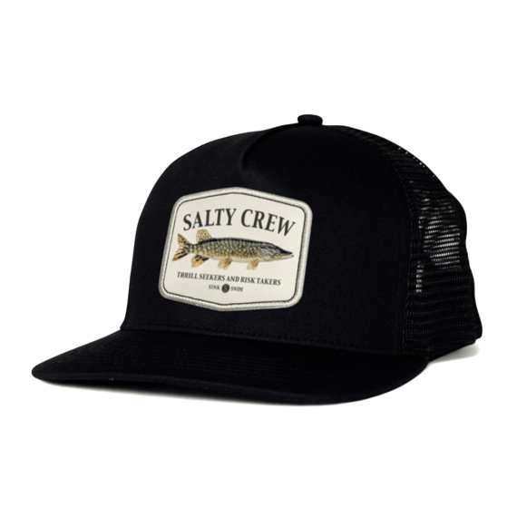 Salty Crew Euro Pike Trucker Black i gruppen Kläder & Skor / Kepsar & Huvudbonader / Kepsar hos Sportfiskeprylar.se (9334966200015)