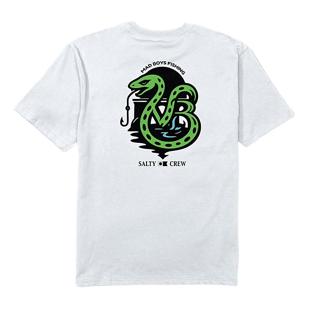 Salty Crew X Mad Boys Snake Tee White i gruppen Kläder & Skor / Kläder / T-shirts hos Sportfiskeprylar.se (9334966205065r)