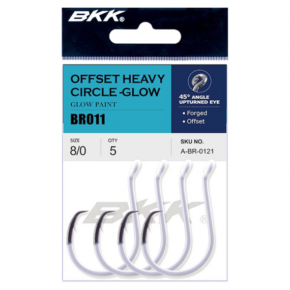 BKK Glow Heavy Circle Saltwater Hook (3-pack) - 10/0 i gruppen Krok & Småplock / Krok / Cirkelkrok hos Sportfiskeprylar.se (A-BR-0123)