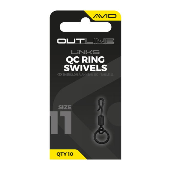 Avid Outline QC Ring Swivel - Size 11 i gruppen Krok & Småplock / Riggtillbehör / Övriga Riggtillbehör hos Sportfiskeprylar.se (A0640139)