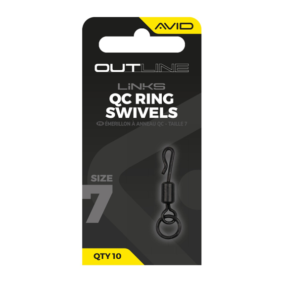 Avid Outline QC Ring Swivel - Size 7 i gruppen Krok & Småplock / Riggtillbehör / Övriga Riggtillbehör hos Sportfiskeprylar.se (A0640140)