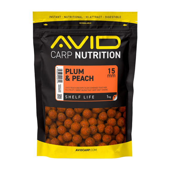 Avid Plum & Peach Boilies - 1kg i gruppen Fiskedrag / Boilies, Krokbeten & Mäsk hos Sportfiskeprylar.se (A0650070r)