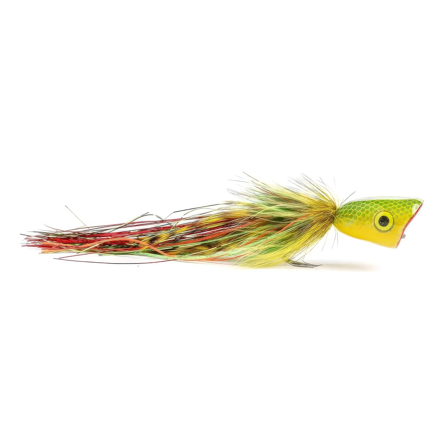 Vision Pike - Surface Seducer Double Popper Green/Yellow fly #6/0 i gruppen Fiskedrag / Flugor / Gäddflugor hos Sportfiskeprylar.se (A168606398-60)