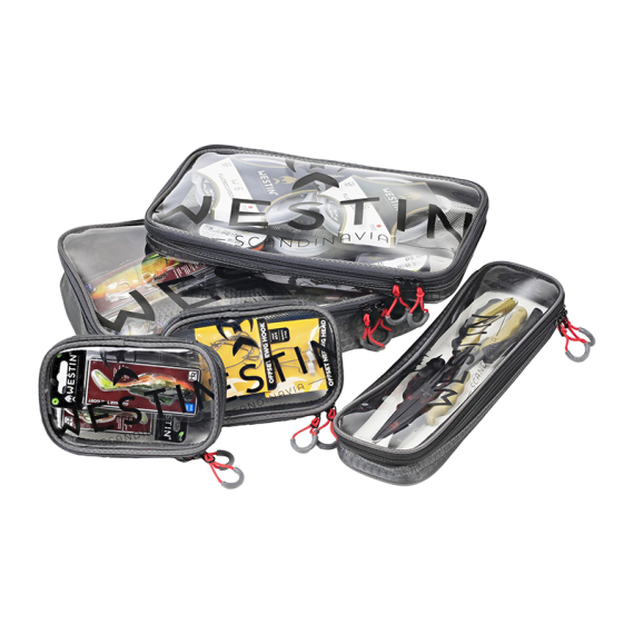 Westin W4 Clear Guard Pouch Set 5 Puches Titanium Black i gruppen Förvaring / Fiskeväskor / Tillbehörsväskor hos Sportfiskeprylar.se (A275-988-164)