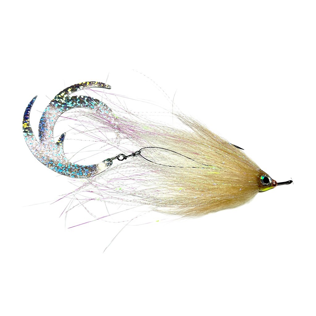 Vision Pike - Jig Dragontail Natural Brown & White fly #4/0 i gruppen Fiskedrag / Flugor / Gäddflugor hos Sportfiskeprylar.se (A276900055-40)