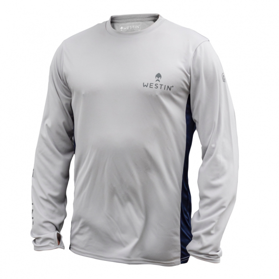 Westin Pro UPF Long Sleeve Grey/Navy Blue i gruppen Kläder & Skor / Kläder / Tröjor / Långärmade T-shirts hos Sportfiskeprylar.se (A70-505-Sr)