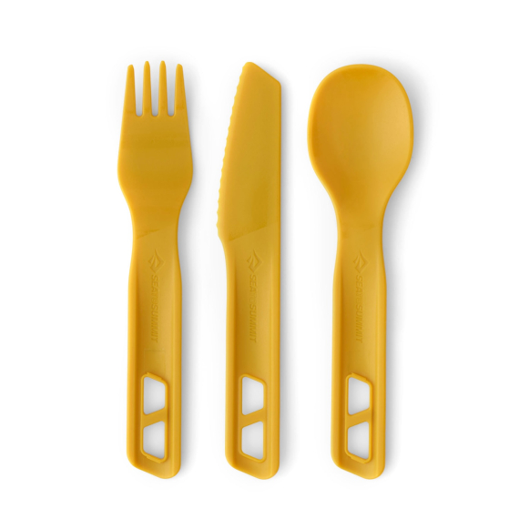 Sea To Summit Passage Cutlery Set 3pcs Yellow i gruppen Outdoor / Friluftskök & Redskap / Bestick & Tillbehör hos Sportfiskeprylar.se (ACK035021-120905)