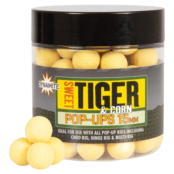 Dynamite Baits Big Fish Sweet Tiger & Corn Pop-ups 15mm i gruppen Fiskedrag / Boilies, Krokbeten & Mäsk / Popups & Wafters hos Sportfiskeprylar.se (ADY041015)