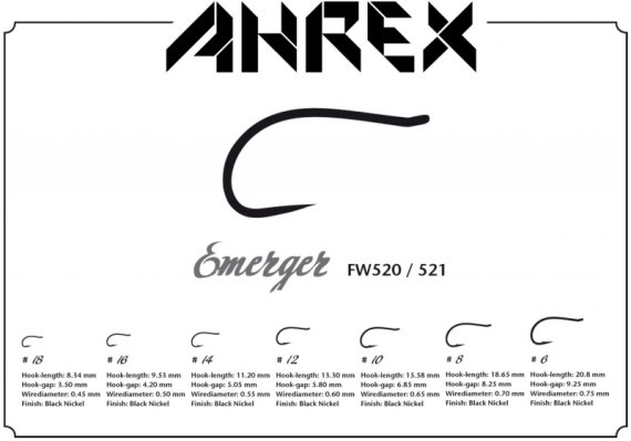 Ahrex FW521 - Emerger - Barbless #6 i gruppen Krok & Småplock / Krok / Flugbindningskrok hos Sportfiskeprylar.se (AFW521-6)