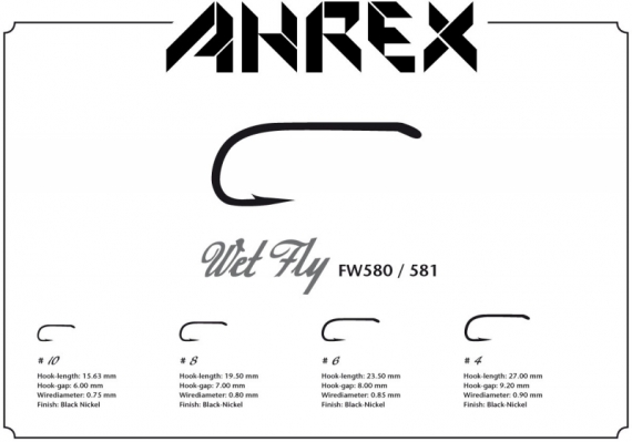 Ahrex FW580 - Wet Fly #6 i gruppen Krok & Småplock / Krok / Flugbindningskrok hos Sportfiskeprylar.se (AFW580-6)