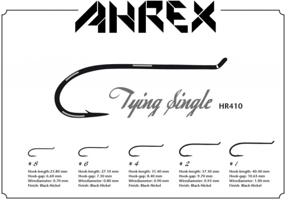 Ahrex HR410 - Tying Single #1 i gruppen Krok & Småplock / Krok / Flugbindningskrok hos Sportfiskeprylar.se (AHR410-1)