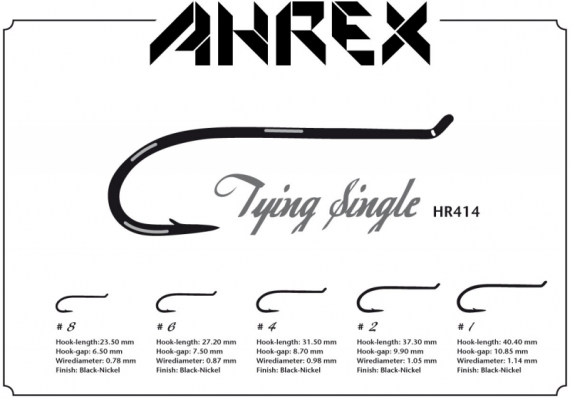 Ahrex HR414 - Tying Single #1 i gruppen Krok & Småplock / Krok / Flugbindningskrok hos Sportfiskeprylar.se (AHR414-1)