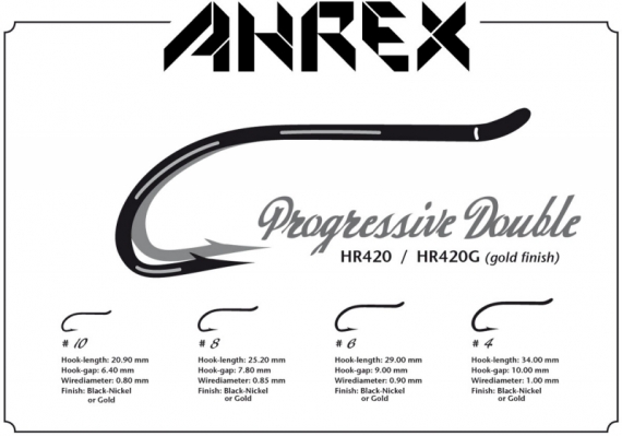 Ahrex HR420G - Progressive Double Gold Finish #4 i gruppen Krok & Småplock / Krok / Flugbindningskrok hos Sportfiskeprylar.se (AHR420G-4)