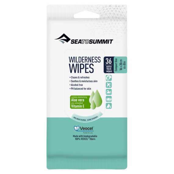 Sea To Summit Wilderness Wipes Compact 36pcs i gruppen Outdoor / Övrig Friluftsutrustning / Hygien & Hälsa hos Sportfiskeprylar.se (AHY4192-00121002)