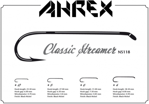 Ahrex NS118 - Classic Streamer D/E #10 i gruppen Krok & Småplock / Krok / Flugbindningskrok hos Sportfiskeprylar.se (ANS118-10)