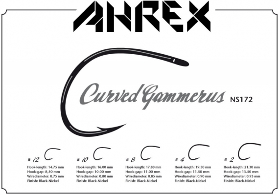 Ahrex NS172 - Curved Gammarus i gruppen Krok & Småplock / Krok / Flugbindningskrok hos Sportfiskeprylar.se (ANS172-8r)